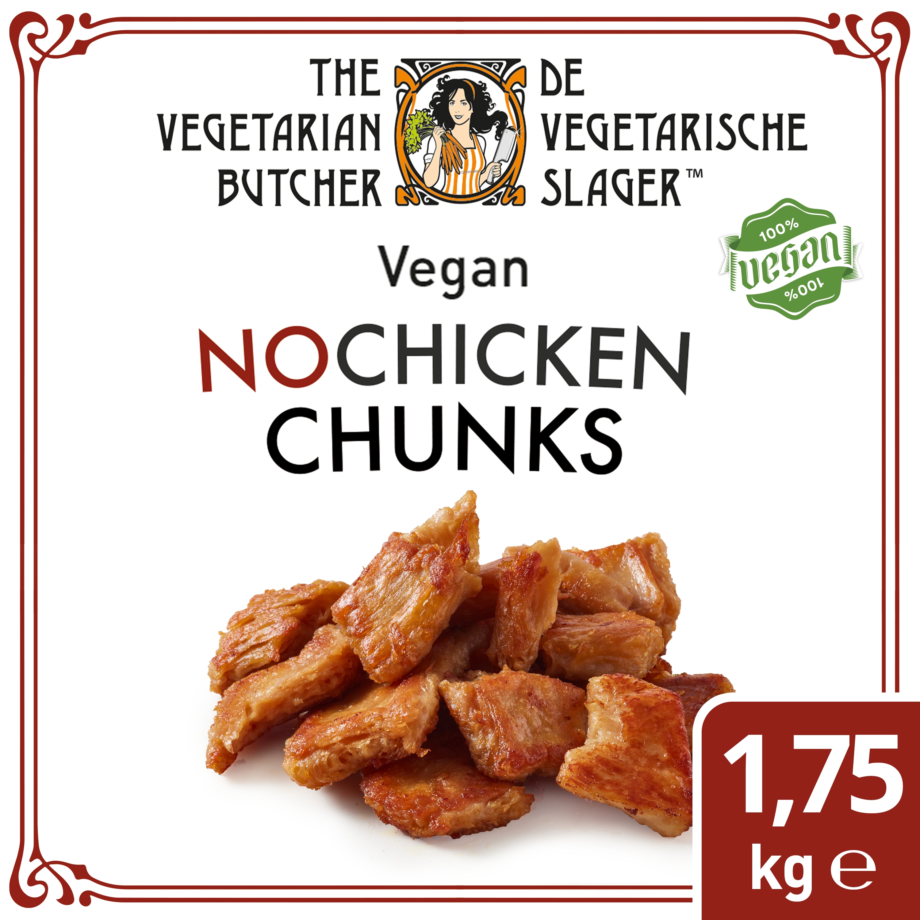 De Vegetarische Slager NoChicken Veganistische Kipstuckjes 1.75 kg - 